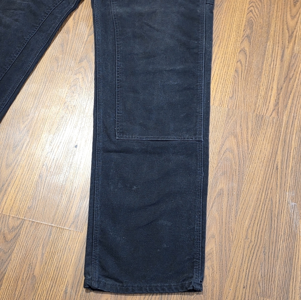 Men’s Carhartt B136 BLK Dungaree Fit Canvas Carpenter Pants 34x36 USA 90s A96 - Picture 8 of 13